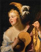 Woman Playing the Guitar